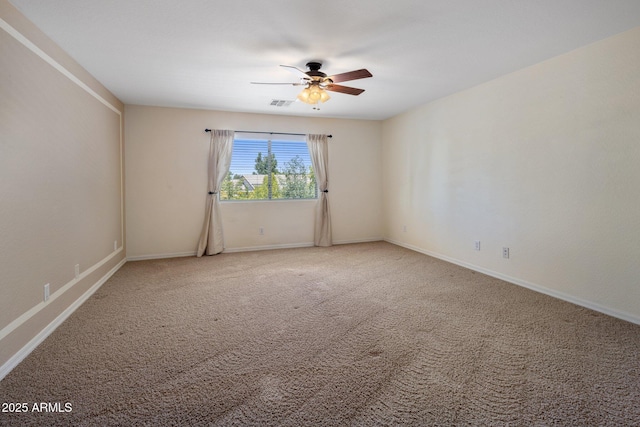 2614 E Carob Dr, Gilbert, AZ 85298 - unfurnished room with ceiling fan and carpet floors