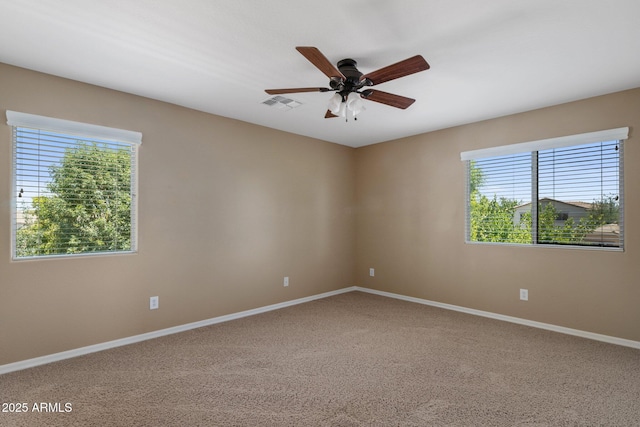 2614 E Carob Dr, Gilbert, AZ 85298 - carpeted empty room with ceiling fan and baseboards