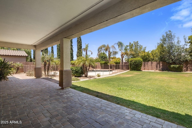 2614 E Carob Dr, Gilbert, AZ 85298 - fenced backyard with a patio