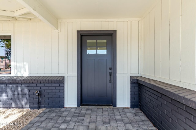 view of doorway to property