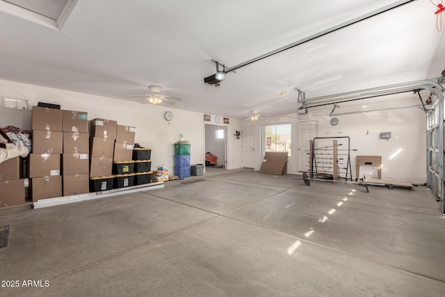 garage featuring a garage door opener