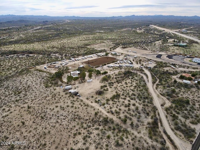 aerial view with a mountain view