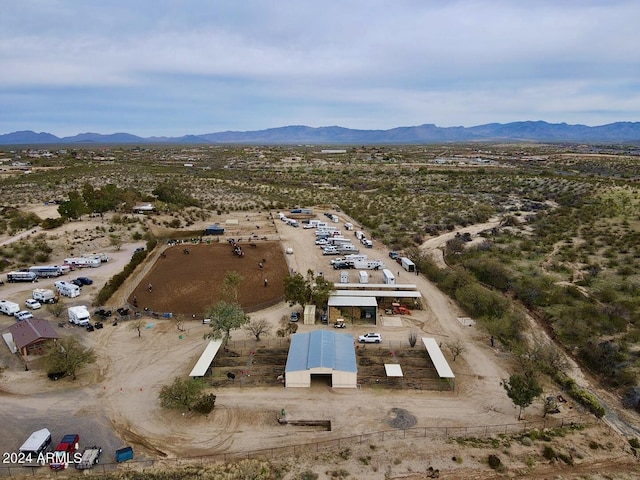 bird's eye view featuring a mountain view