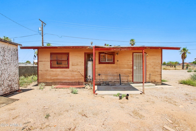 single story home with gas water heater