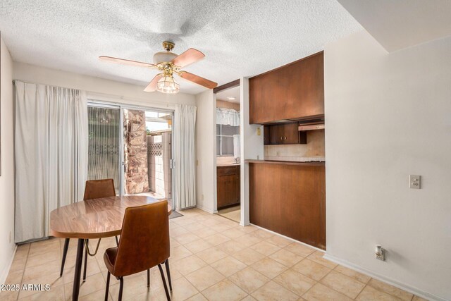 500 W Clarendon Ave Unit B11, Phoenix, AZ 85014 - dining room with a ceiling fan and a textured ceiling