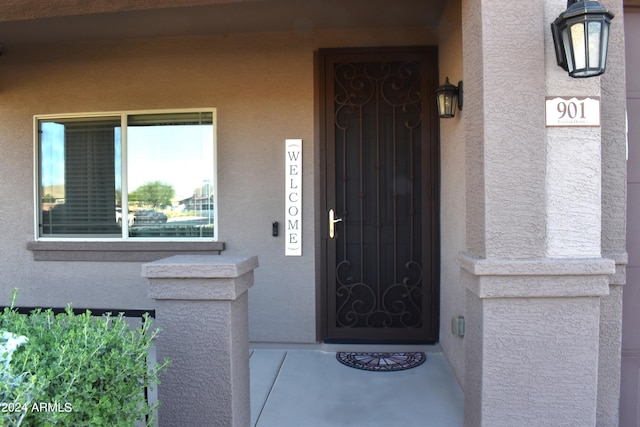 view of doorway to property