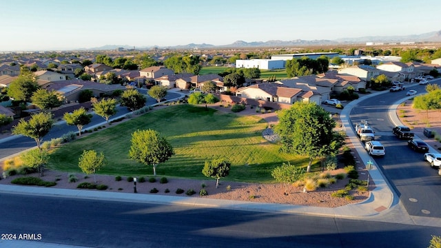 bird's eye view featuring a mountain view