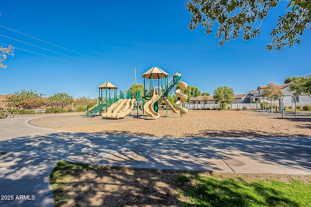 community playground featuring fence