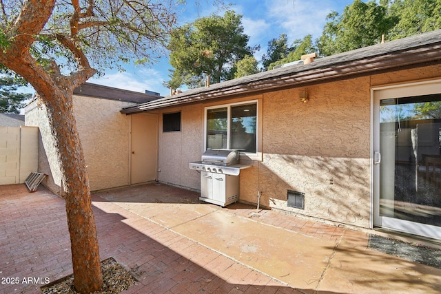 view of patio with grilling area