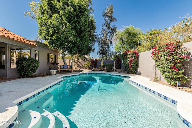 view of pool with a fenced in pool and a fenced backyard