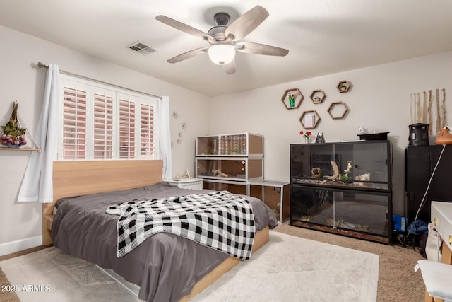 7029 E Monte Cir, Mesa, AZ 85209 - carpeted bedroom with a ceiling fan