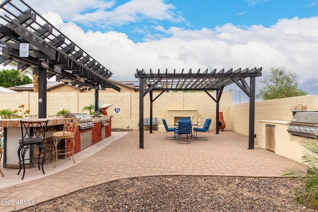 20532 W Summit Pl, Buckeye, AZ 85396 - fenced backyard featuring a pergola and a patio