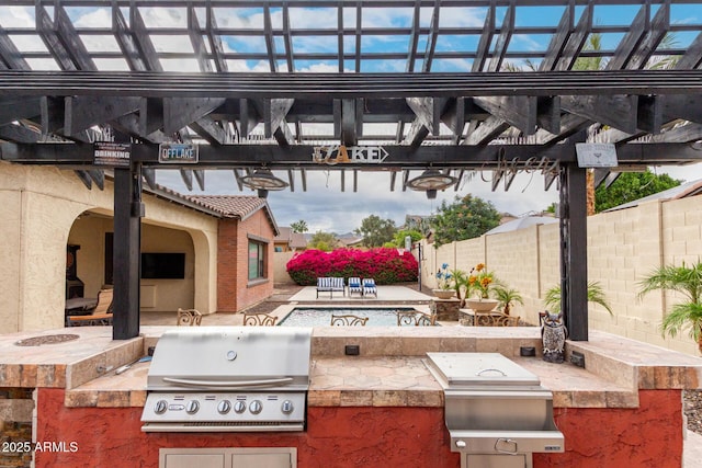 20532 W Summit Pl, Buckeye, AZ 85396 - fenced backyard featuring a pergola and a patio