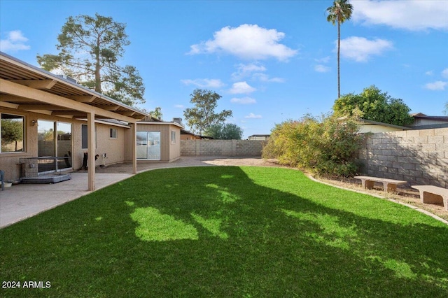 view of yard featuring a patio