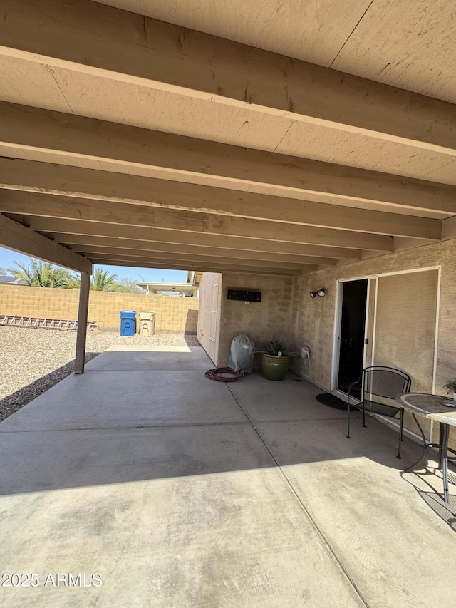 view of patio / terrace with a fenced backyard