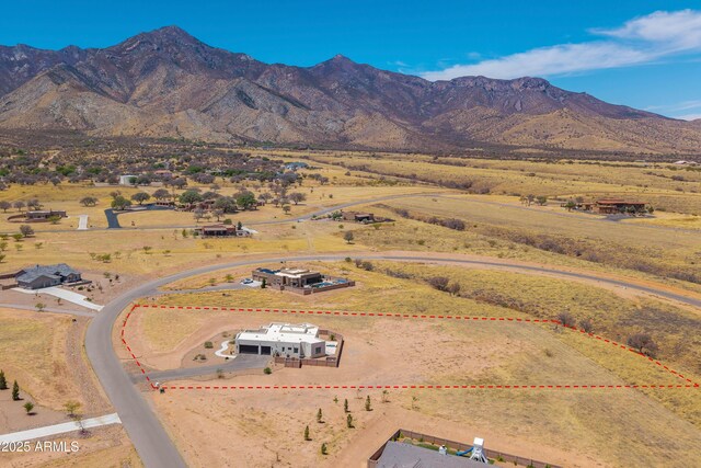 6397 E Red Oak Cir, Hereford, AZ 85615 - aerial view with a rural view and a mountain view