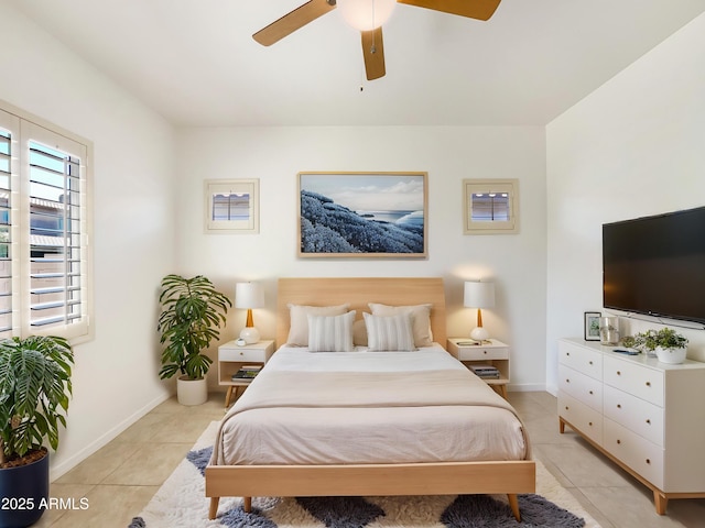10559 E Simone Ave, Mesa, AZ 85212 - bedroom with light tile patterned flooring and ceiling fan