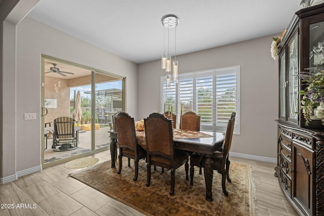 5250 S Wesley Cir, Mesa, AZ 85212 - dining space with plenty of natural light, baseboards, and a chandelier