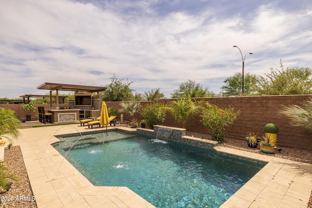 5250 S Wesley Cir, Mesa, AZ 85212 - view of swimming pool featuring a fenced backyard and a patio area