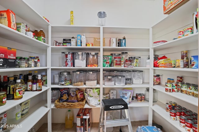 view of pantry