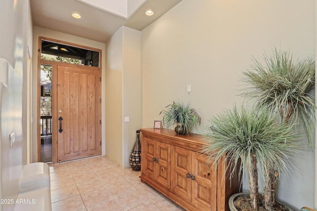 view of tiled foyer