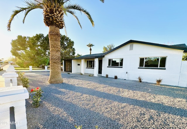 view of front of home