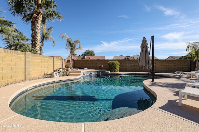 view of pool with a patio