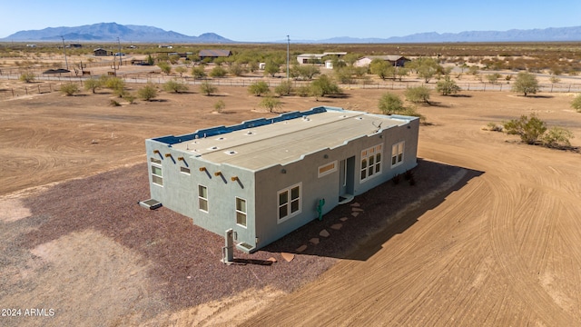 drone / aerial view with a mountain view