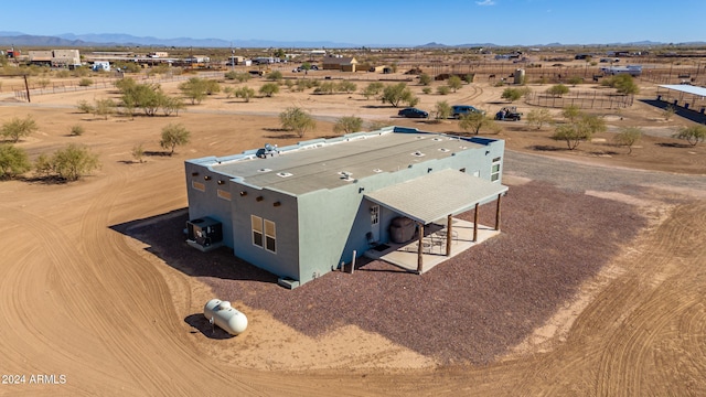 drone / aerial view with a mountain view