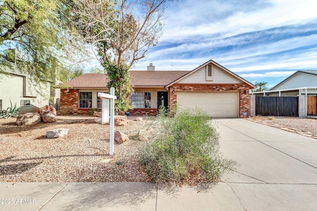 ranch-style house with a garage