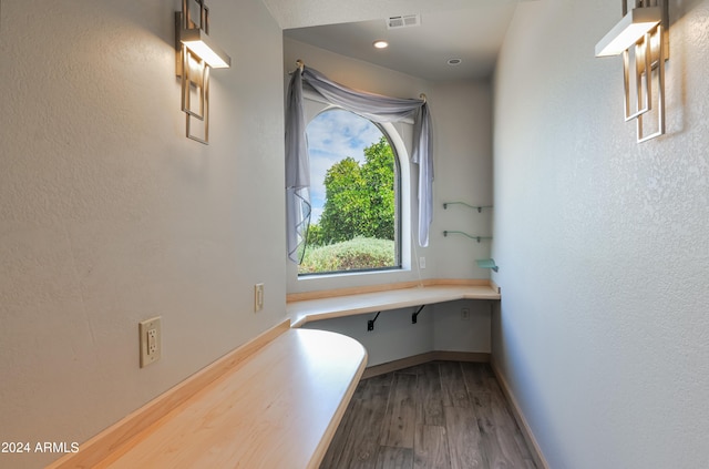 interior space with wood-type flooring