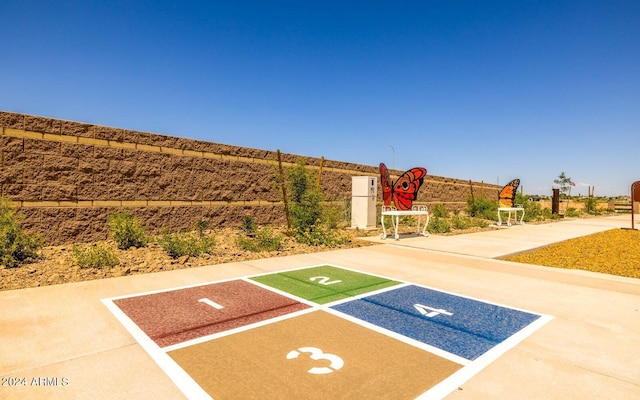 view of parking / parking lot