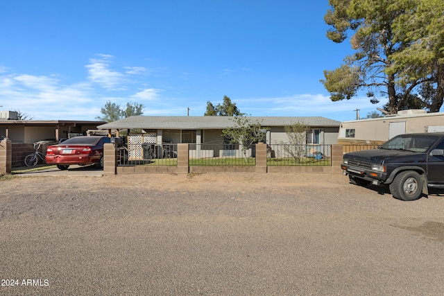 view of front of home