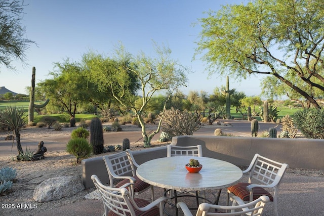 view of patio with outdoor dining space