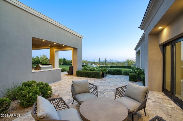 view of patio featuring area for grilling