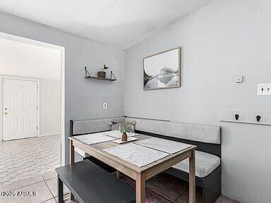 view of tiled dining room