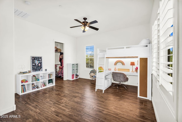 37308 N 100th Pl, Scottsdale, AZ 85262 - bedroom with visible vents, wood finished floors, a closet, baseboards, and a spacious closet