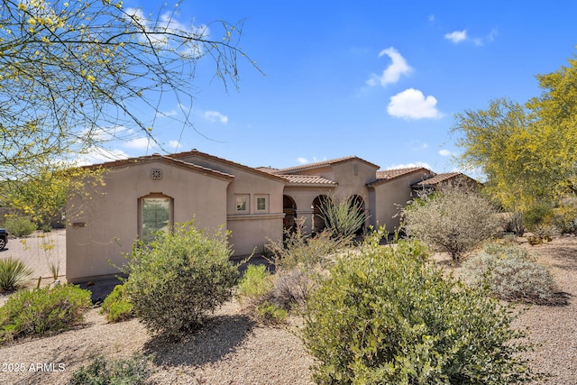 37308 N 100th Pl, Scottsdale, AZ 85262 - mediterranean / spanish-style home featuring stucco siding, fence, and a tile roof