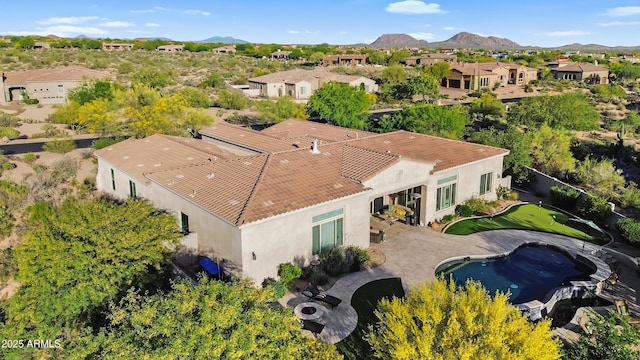 37308 N 100th Pl, Scottsdale, AZ 85262 - aerial view with a mountain view and a residential view