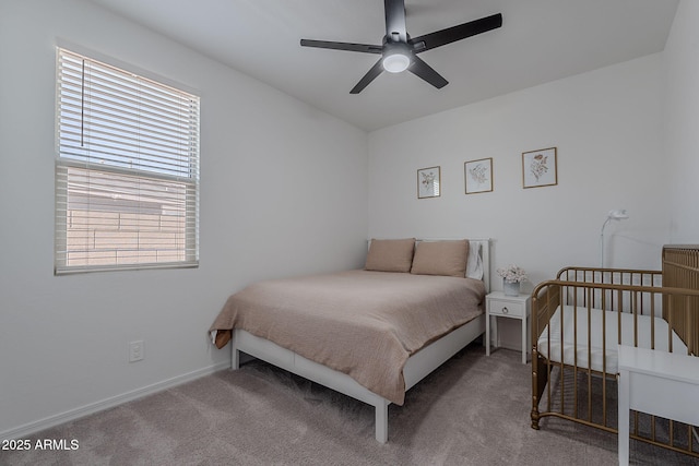 6117 S Adelle, Mesa, AZ 85212 - carpeted bedroom with baseboards and ceiling fan