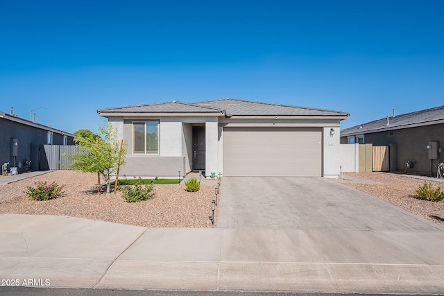 6117 S Adelle, Mesa, AZ 85212 - single story home featuring a tiled roof, a garage, fence, concrete driveway, and stucco siding