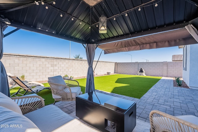 6117 S Adelle, Mesa, AZ 85212 - view of patio / terrace with a fenced backyard and outdoor lounge area