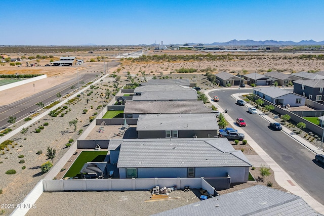 6117 S Adelle, Mesa, AZ 85212 - bird's eye view with a residential view, a mountain view, and view of desert