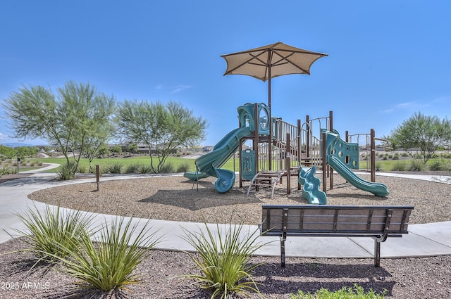 view of community jungle gym