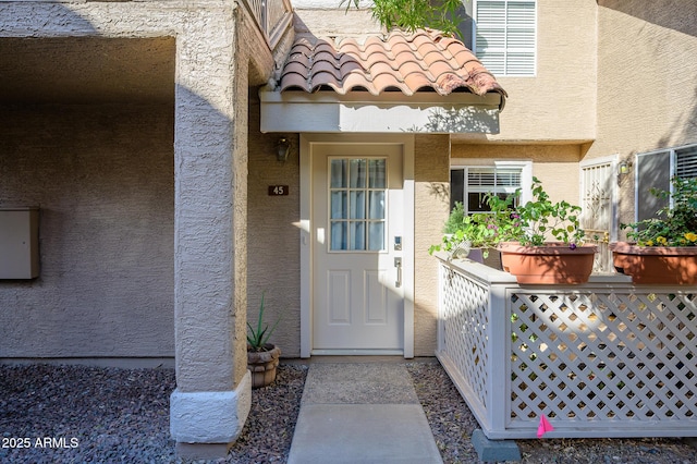 view of doorway to property