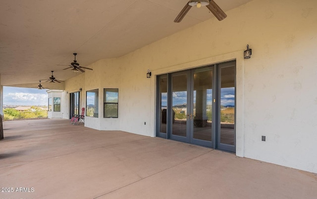 26215 N 115th Ave, Peoria, AZ 85383 - view of patio with a ceiling fan and french doors