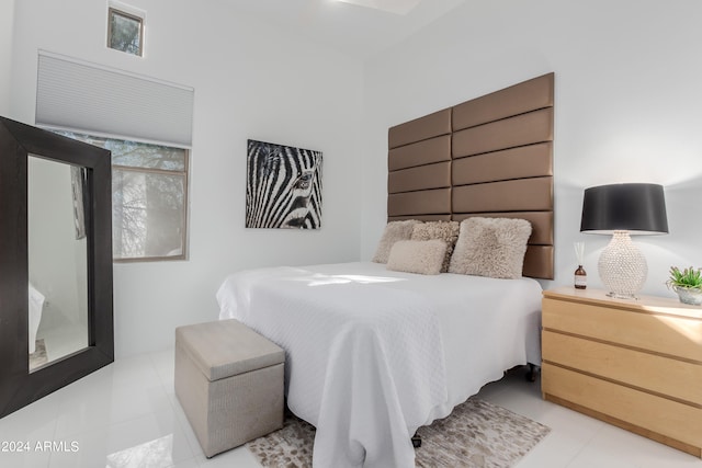 view of tiled bedroom