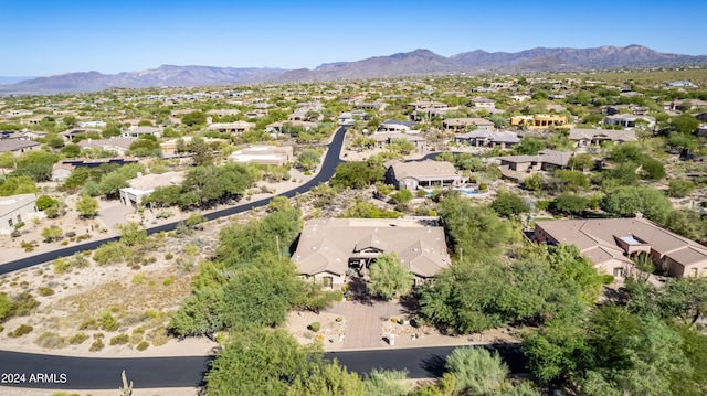 aerial view featuring a mountain view