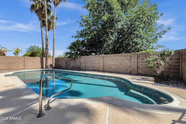 4913 E Acoma Dr, Scottsdale, AZ 85254 - view of pool with a fenced backyard and a patio
