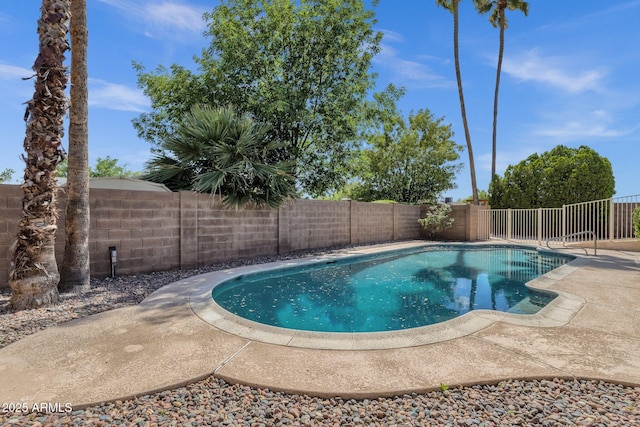 4913 E Acoma Dr, Scottsdale, AZ 85254 - view of swimming pool with a fenced backyard